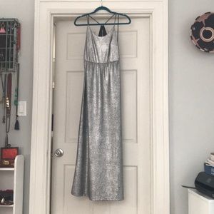 Strappy Silver Maxi Dress